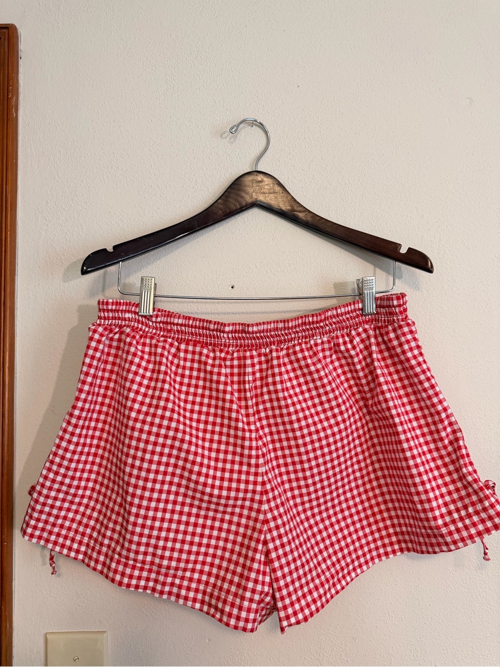 Wild Fable Red Gingham Elastic-Waist Shorts - Picture 2 of 10